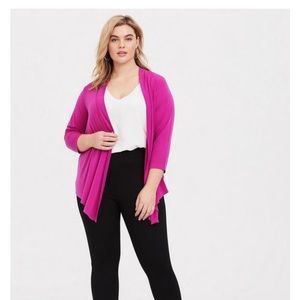 TORRID Pink Open Front Cardigan